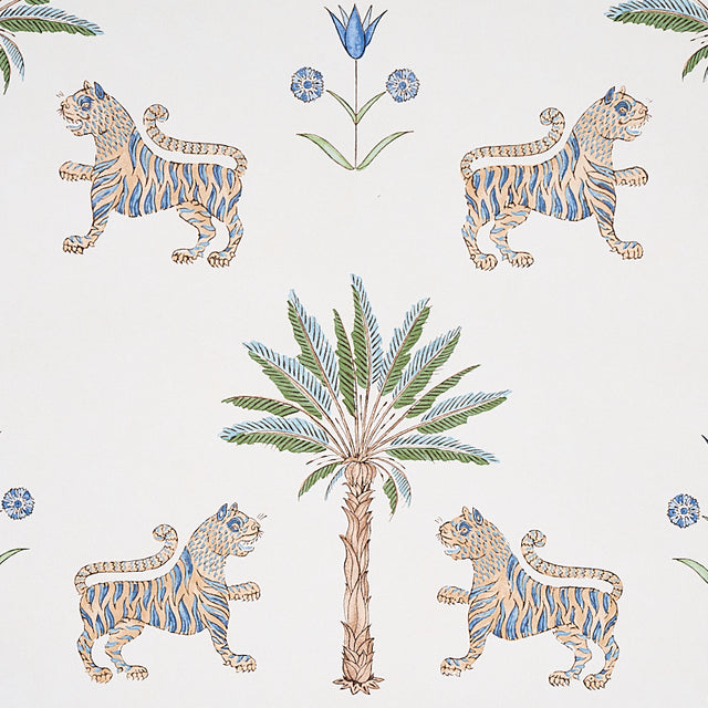 Tiger Palm Delft by Schumacher Mystique Collection Wallpaper – 5012921