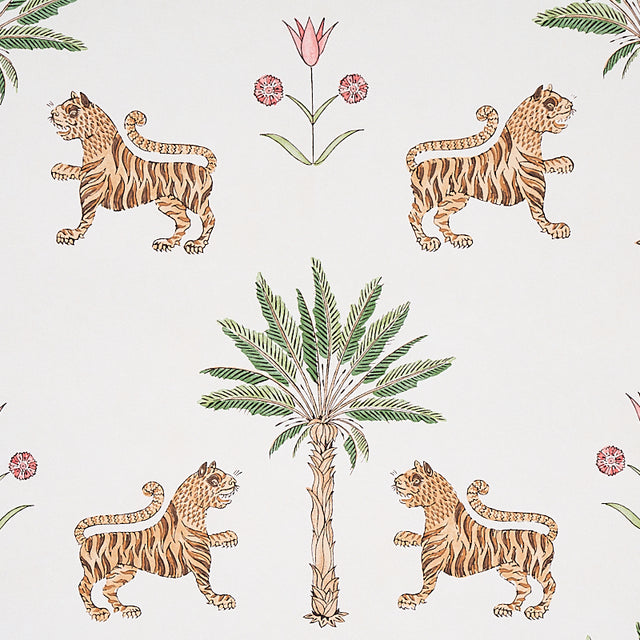 Tiger Palm Crimson by Schumacher Mystique Collection Wallpaper – Schumacher 5012922