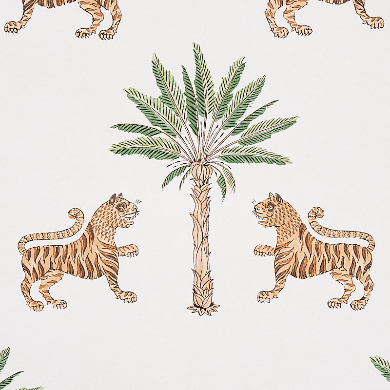 Tiger Palm Crimson by Schumacher Mystique Collection Wallpaper – Schumacher 5012922