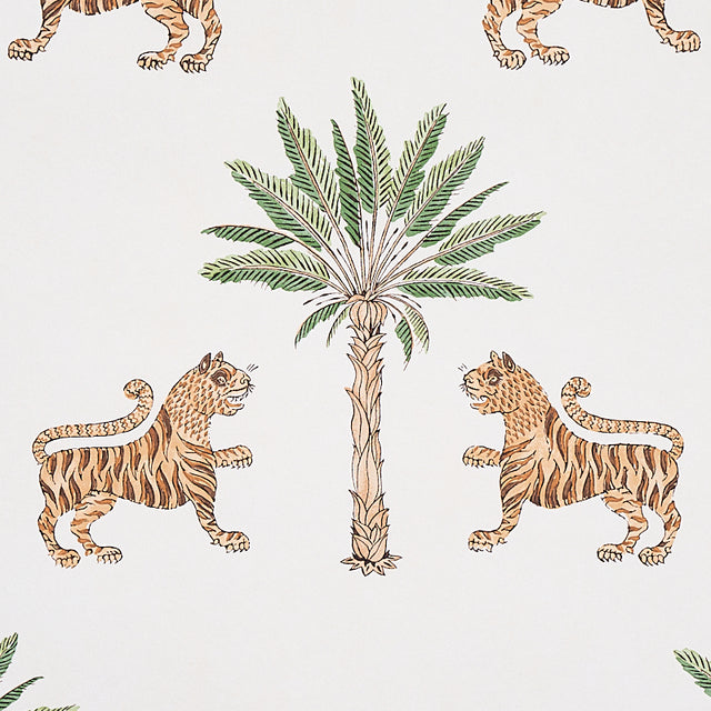Tiger Palm Crimson by Schumacher Mystique Collection Wallpaper – Schumacher 5012922