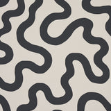 RILEY Soft Black Abstract Squiggle Wallpaper – Schumacher 5012930