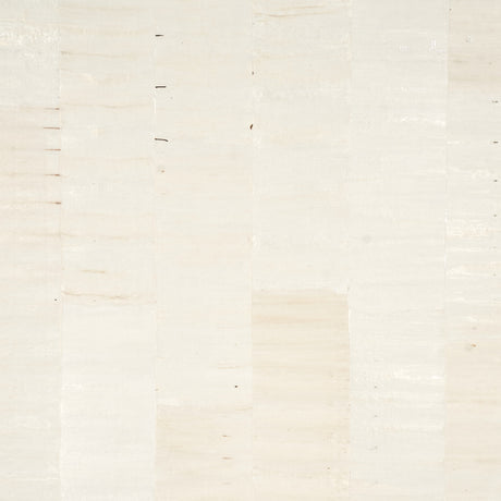 Sano Mosaic white wallcovering with organic, hand-pieced squares and subtle texture by Schumacher
