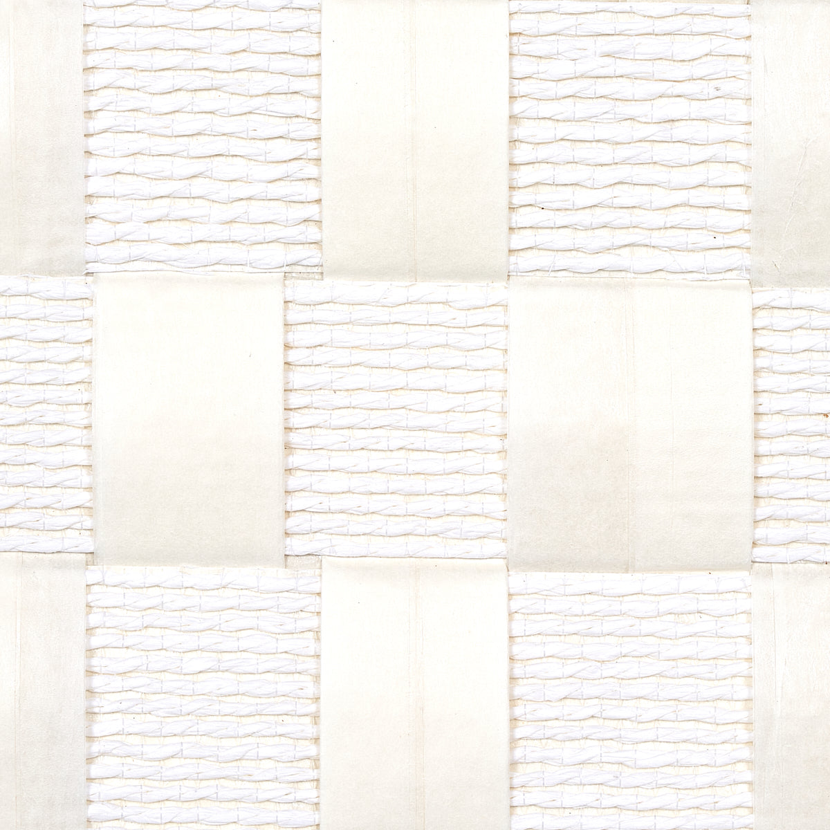 Textured Check White by Schumacher Modern Handwoven Wallpaper – Schumacher 5012970