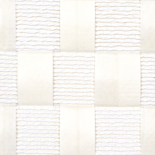 Textured Check White by Schumacher Modern Handwoven Wallpaper – Schumacher 5012970