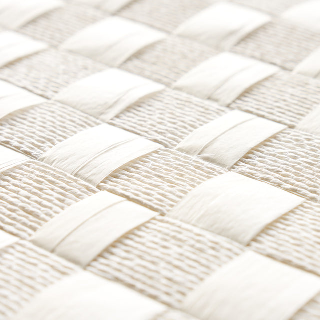 Textured Check White by Schumacher Modern Handwoven Wallpaper – Schumacher 5012970