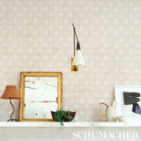 Textured Check White by Schumacher Modern Handwoven Wallpaper – Schumacher 5012970