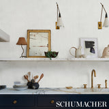 Paper Stripe White by Schumacher Textured Wallcovering – Schumacher 5012980