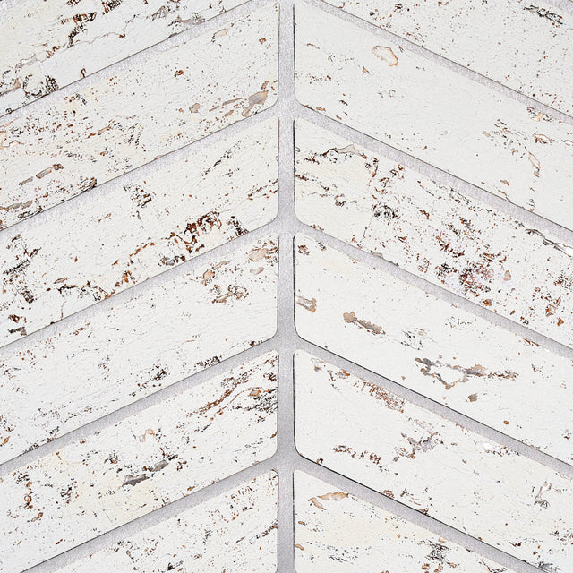 Cork Herringbone White by Schumacher Modern Textured Wallcovering – Schumacher 5013010