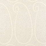 Ambala Paisley Sisal wallpaper in Slate by Schumacher, large-scale paisley pattern printed on sisal grasscloth wallcovering.