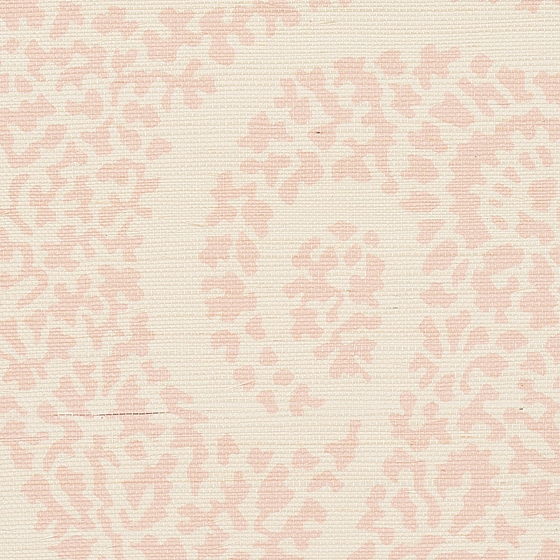 Ambala Paisley Sisal Blush by Schumacher Grasscloth Wallpaper – Schumacher 5013032