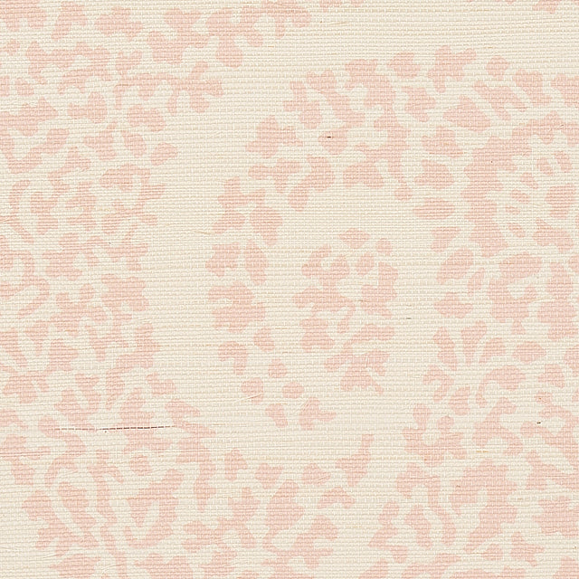 Ambala Paisley Sisal Blush by Schumacher Grasscloth Wallpaper – Schumacher 5013032