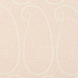 Ambala Paisley Sisal blush pink paisley grasscloth wallpaper by Schumacher, shown in detail and in a styled room setting.