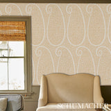 Ambala Paisley Sisal Straw Grasscloth Wallpaper – Schumacher 5013033