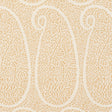 Ambala Paisley Sisal wallpaper in straw color, featuring a large-scale paisley pattern with intricate details, printed on sisal grasscloth.