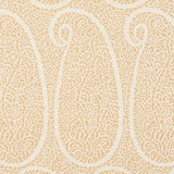 Ambala Paisley Sisal wallpaper in straw color, featuring a large-scale paisley pattern with intricate details, printed on sisal grasscloth.