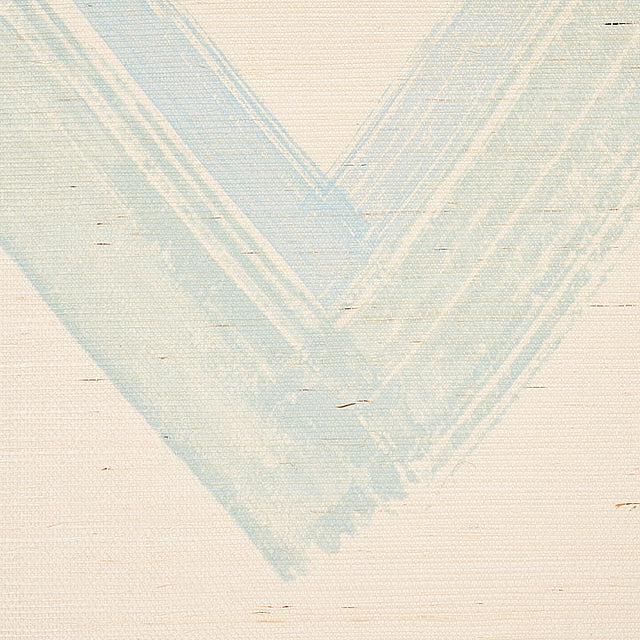 Enzo Sisal Blue Printed Grasscloth Wallcovering – Schumacher 5013050