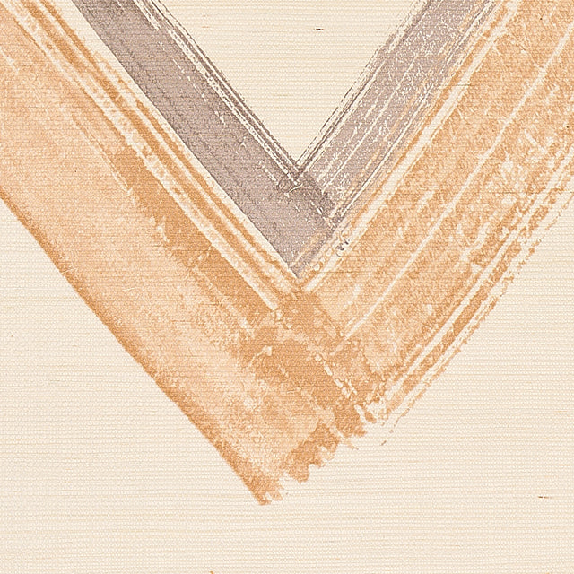 Enzo Sisal Dark Neutral Printed Grasscloth Geometric Wallpaper – Schumacher 5013051