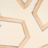 Enzo Sisal wallcovering in dark neutral with oversized geometric hand-painted pattern by Schumacher