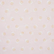Taylor Pink wallpaper by Schumacher featuring offset-printed bursts of tiny dots over a field of larger dots, shown in a bathroom setting.