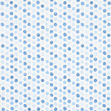 Mini Bursts by Celerie Kemble for Schumacher in blues, a small-scale polka dot watercolor effect wallpaper.