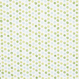 Mini Bursts wallpaper in green and blue by Schumacher, featuring a playful polka dot watercolor pattern designed by Celerie Kemble.