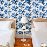Valentina Floral Blues by Schumacher Modern Floral Wallpaper – Orient Express Collection 5013130
