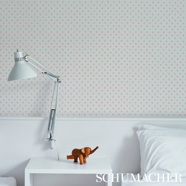 Astral Pink by Schumacher Celestial Star Wallpaper – Hobe Erwin Collection 27 in x 33 ft – 5013144