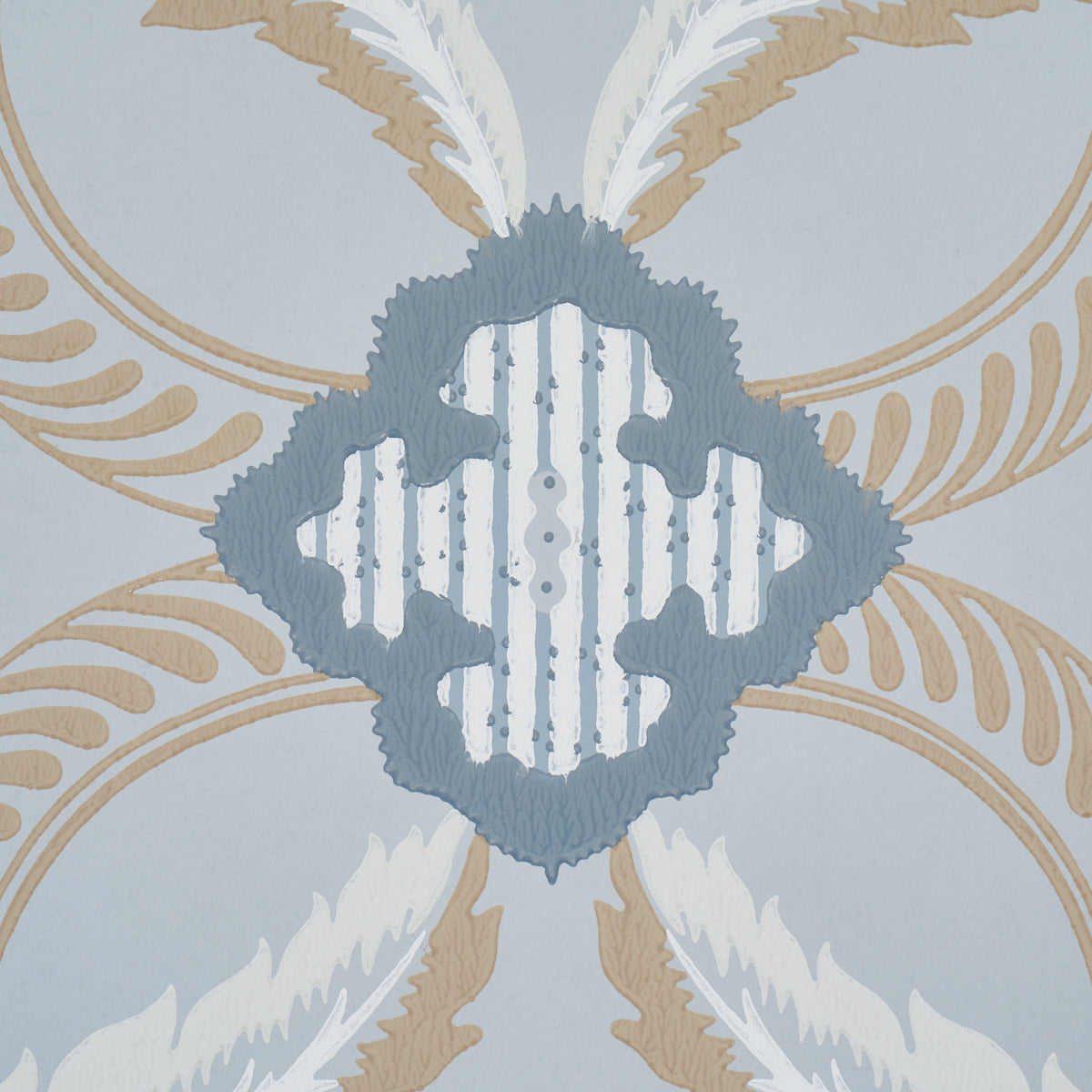 Front Waltz Light Blue by Schumacher Botanical Trellis Wallpaper – Wallflowers II Collection 5013152