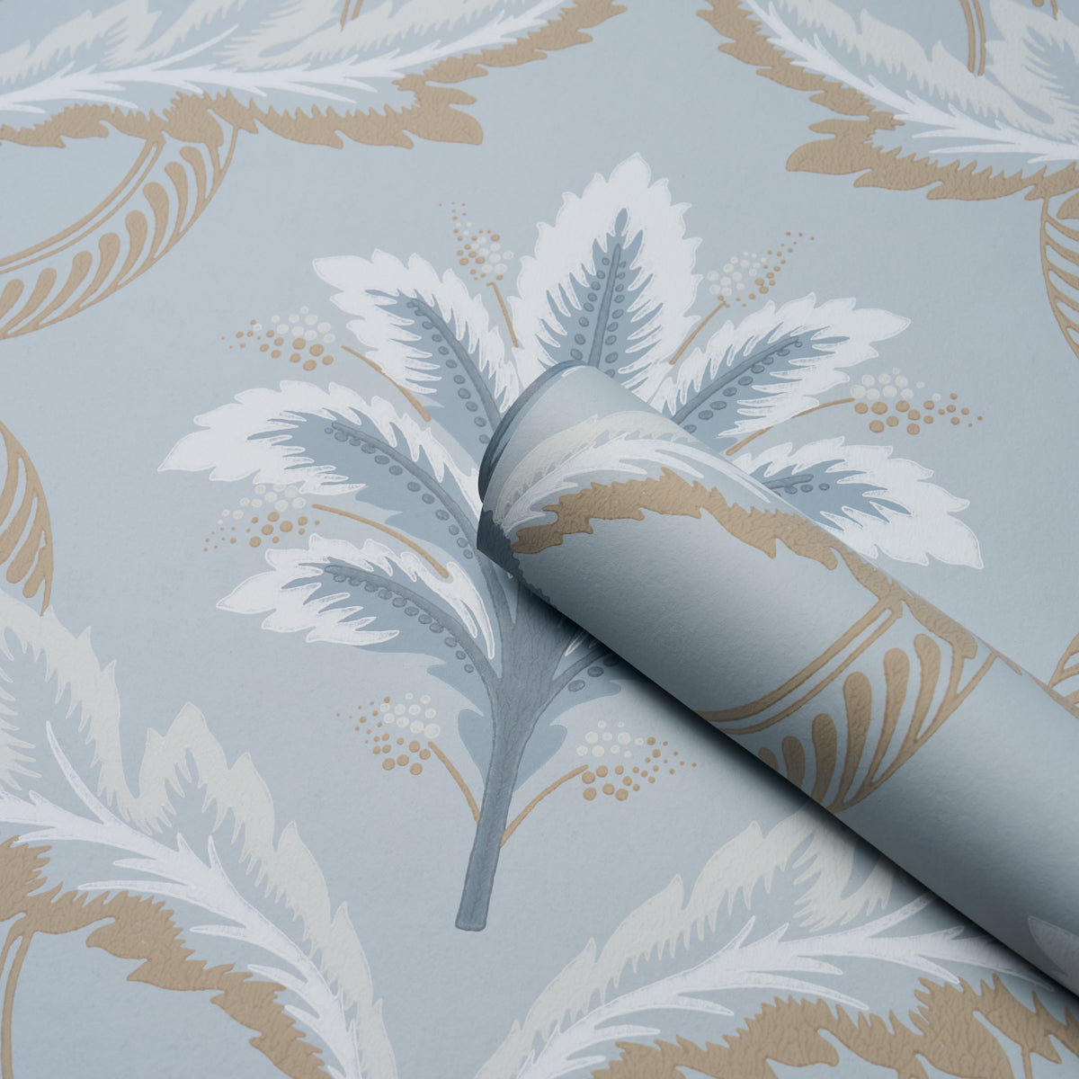 Front Waltz Light Blue by Schumacher Botanical Trellis Wallpaper – Wallflowers II Collection 5013152