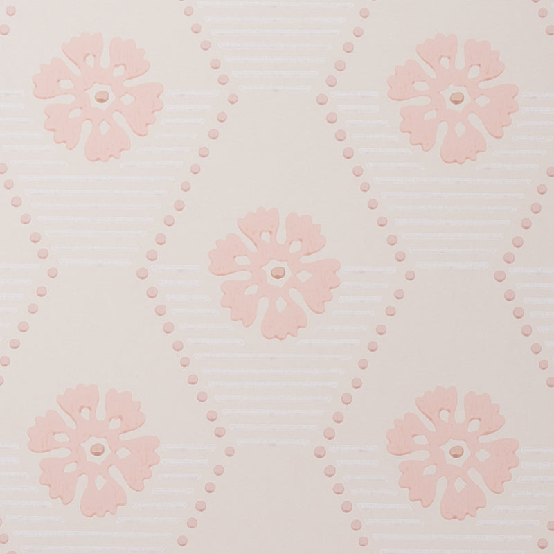 Hive Bloom Blush by Schumacher Geometric Floral Wallpaper – Hobe Erwin Collection 5013163