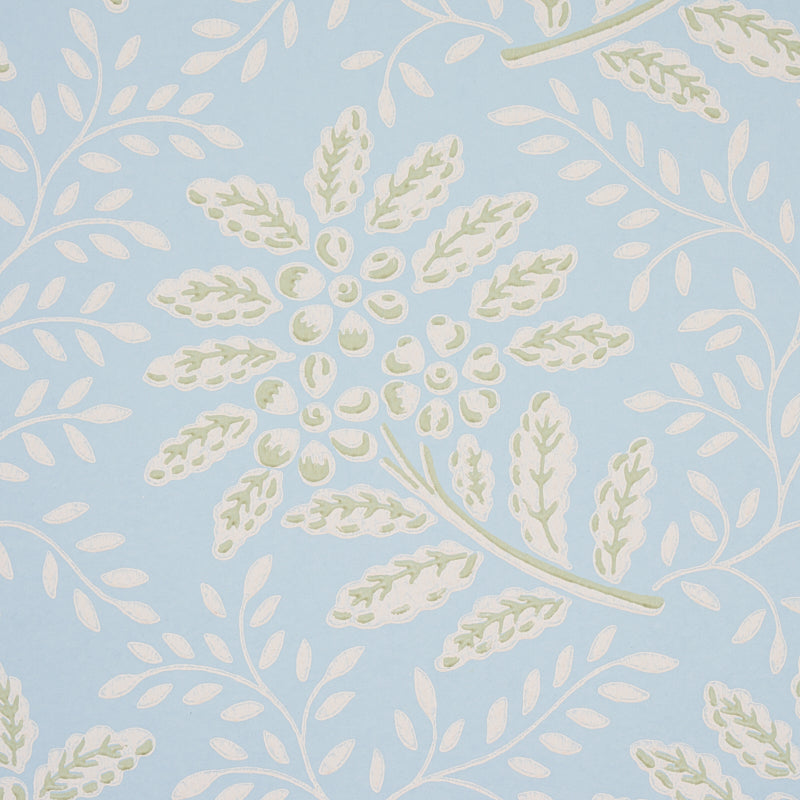 Secret Garden Light Blue by Schumacher Floral Botanical Wallpaper – Hobe Erwin 5013171