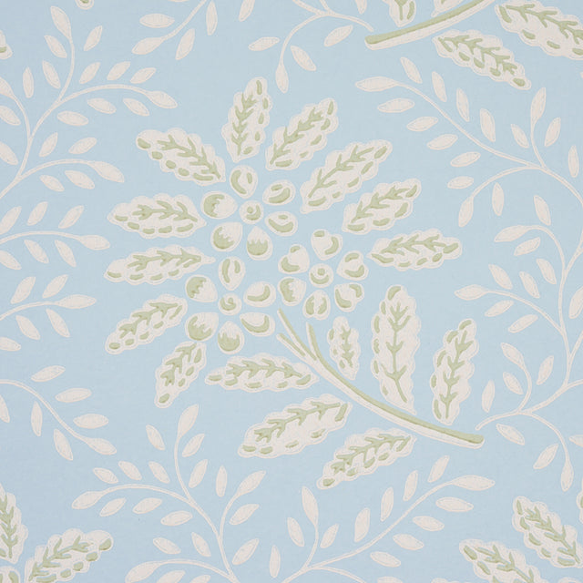 Secret Garden Light Blue by Schumacher Floral Botanical Wallpaper – Hobe Erwin 5013171