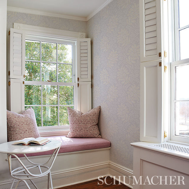Secret Garden Grey by Schumacher Botanical Wallpaper – Hobe Erwin Collection 5013172