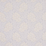Secret Garden wallpaper in grey by Schumacher, featuring leafy floral bouquets and vines in a soft, graphic pattern.