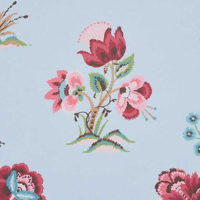 Ashford Rose & Sky by Schumacher Classic Floral Wallpaper – Schumacher 5013180