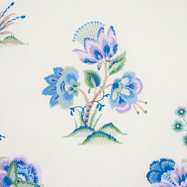 Ashford Cornflower & Lilac by Schumacher Whimsical Floral Wallpaper – Schumacher 5013181