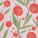 Mirabelle Cherry & Blush by Schumacher Painterly Floral Wallpaper – Schumacher 5013201