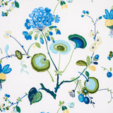 Vasily Green & Blue Floral Abstract Wallpaper by Schumacher – 5013210