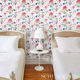 Vasily Multi by Schumacher Abstract Floral Wallpaper – Schumacher 5013211
