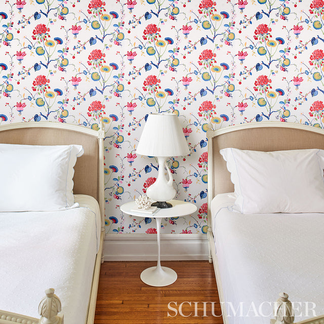 Vasily Multi by Schumacher Abstract Floral Wallpaper – Schumacher 5013211