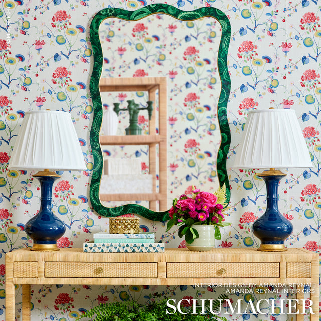 Vasily Multi by Schumacher Abstract Floral Wallpaper – Schumacher 5013211
