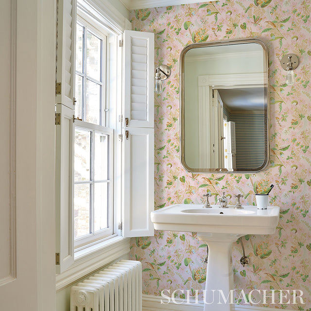 Blackwell Blush by Schumacher Botanical Wallpaper – Schumacher 5013220