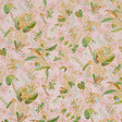 Blackwell Blush botanical wallpaper with detailed floral and foliage design on a pink background by Schumacher.