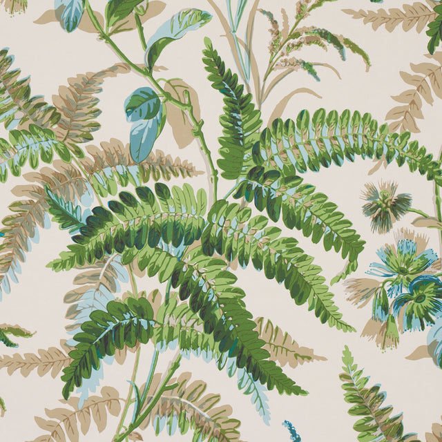 Myers Fern Lagoon by Schumacher Classic Botanical Wallpaper – Schumacher 5013230