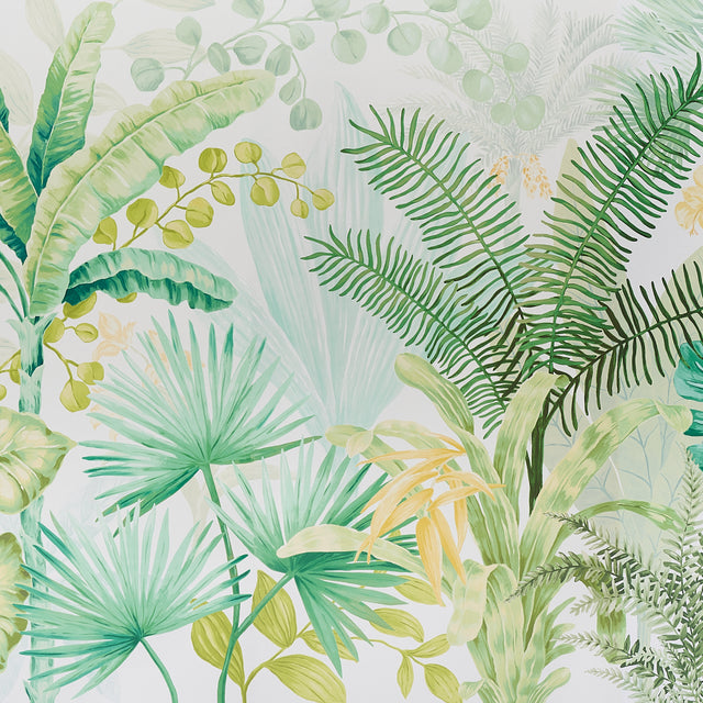 Big Tropical Panel Set Green by Schumacher Botanical Wall Mural – Schumacher 5013270