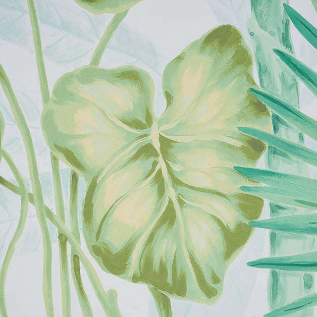 Big Tropical Panel Set Green by Schumacher Botanical Wall Mural – Schumacher 5013270