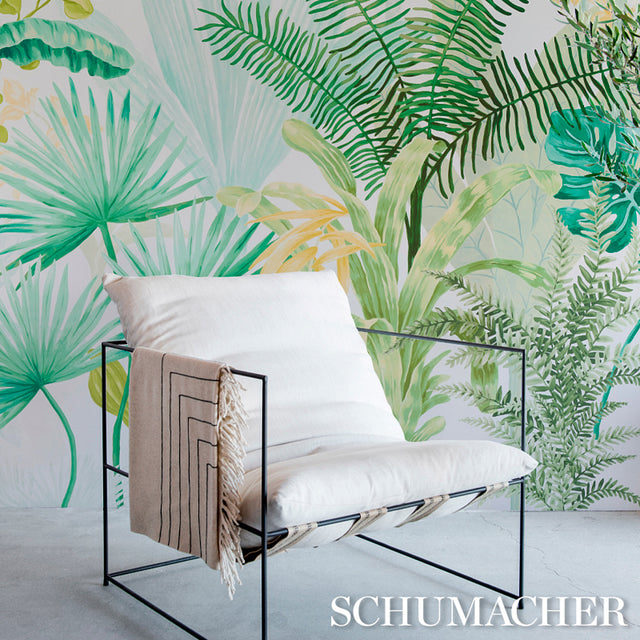 Big Tropical Panel Set Green by Schumacher Botanical Wall Mural – Schumacher 5013270