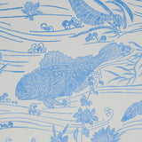 Sea Garden Porcelain Blue by Schumacher Scenic Underwater Wallpaper – Schumacher 5013280
