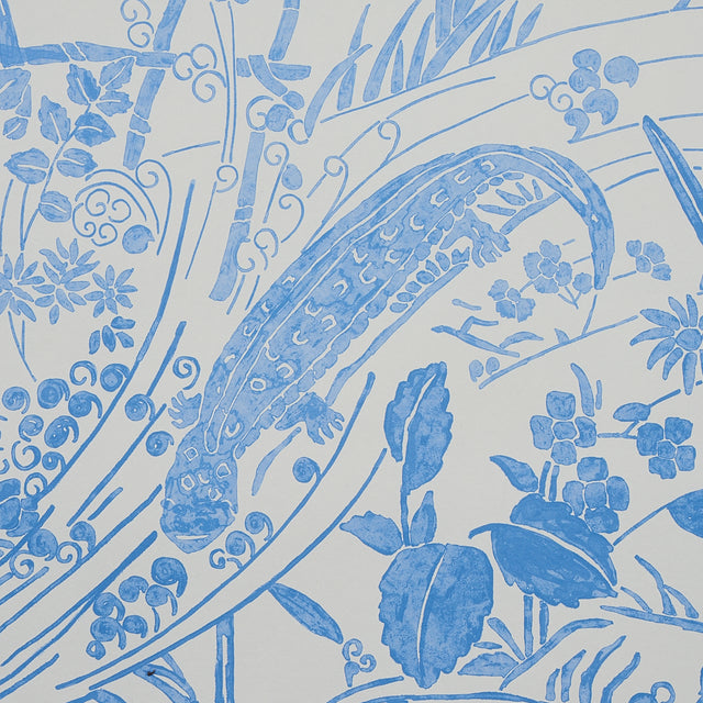 Sea Garden Porcelain Blue by Schumacher Scenic Underwater Wallpaper – Schumacher 5013280