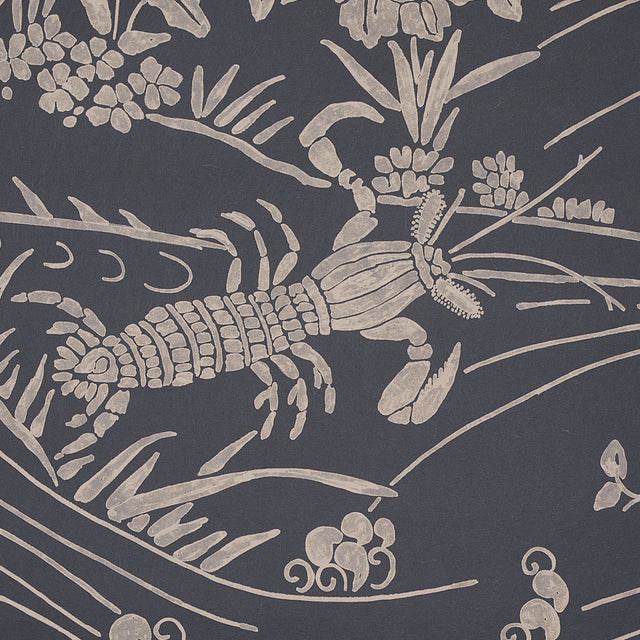 Sea Garden Charcoal by Schumacher Underwater Scenic Wallpaper – Schumacher 5013281